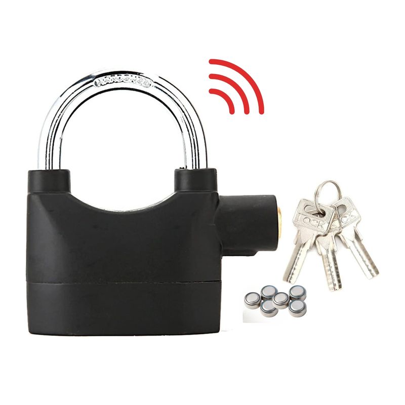 OEM - Candado de Seguridad con Alarma Sonora para Motos Bicicletas y más