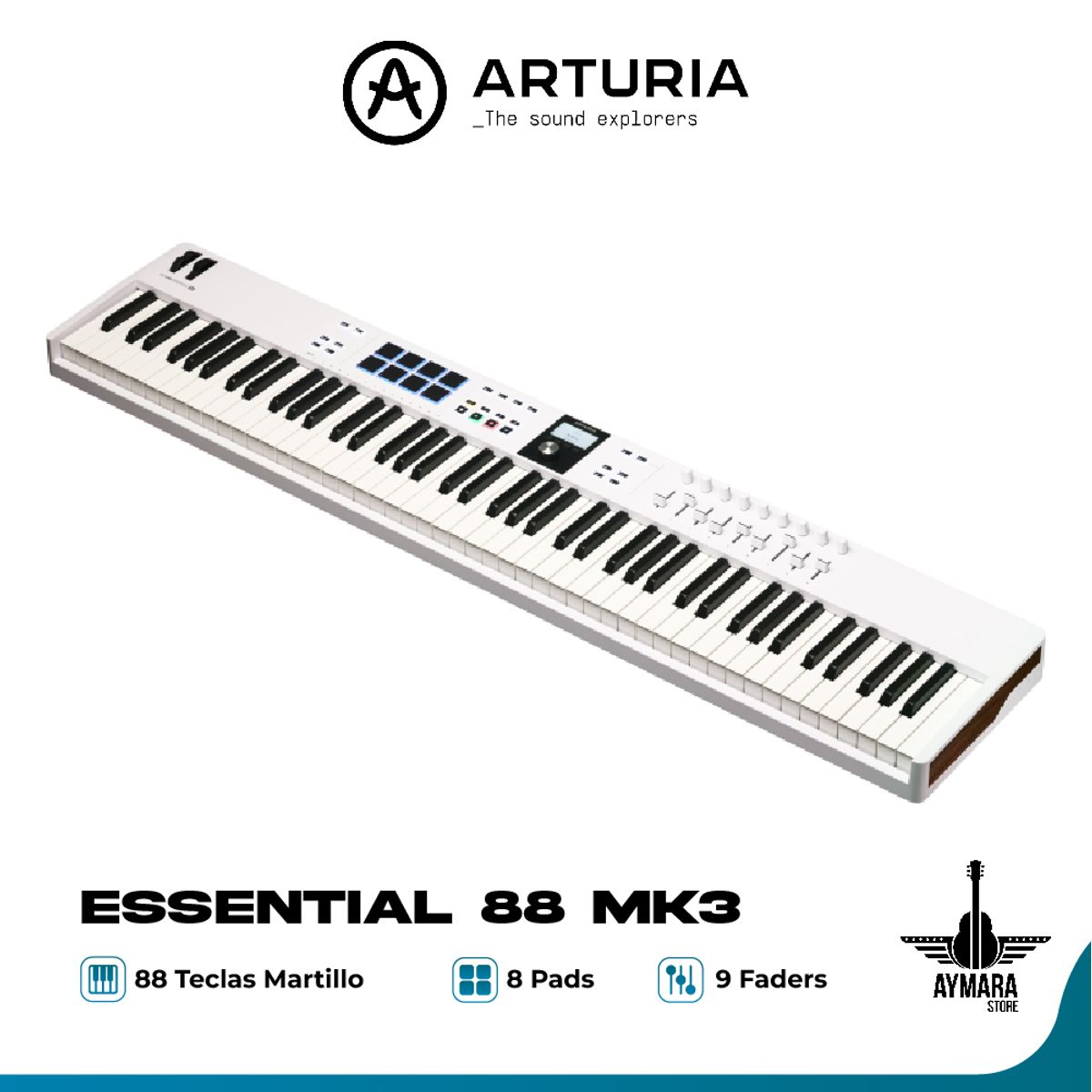 ARTURIA - Arturia KeyLab Essential 88 MK3 White