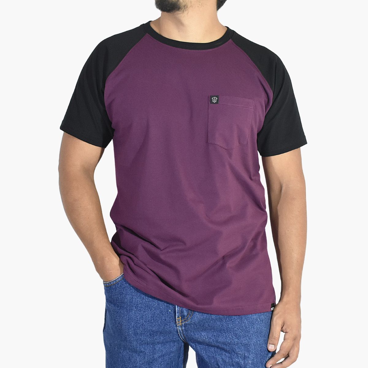 YONISTERS CLOTHING - Polo Ranglan de Algodón con Bolsillo Yonisters Clothing Vino