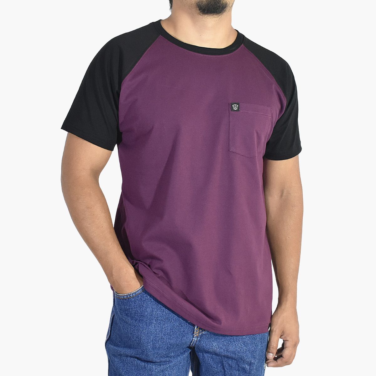 YONISTERS CLOTHING - Polo Ranglan de Algodón con Bolsillo Yonisters Clothing Vino