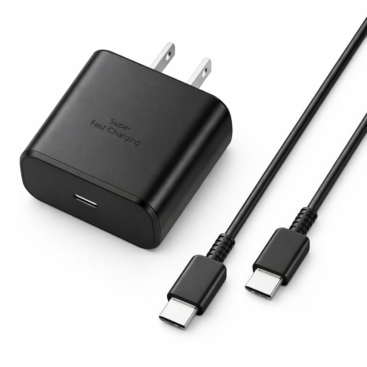 GENERICO - Adaptador de Carga Rápida 45W con Cable USB-C a USB-C Diseño Compacto