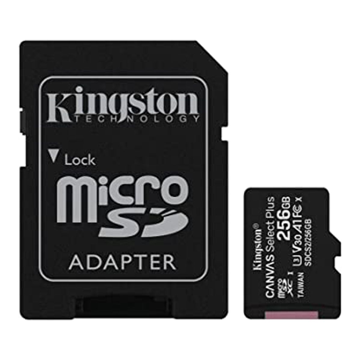 KINGSTON - Memoria Micro SD CANVAS 256GB Clase 10 100MBS