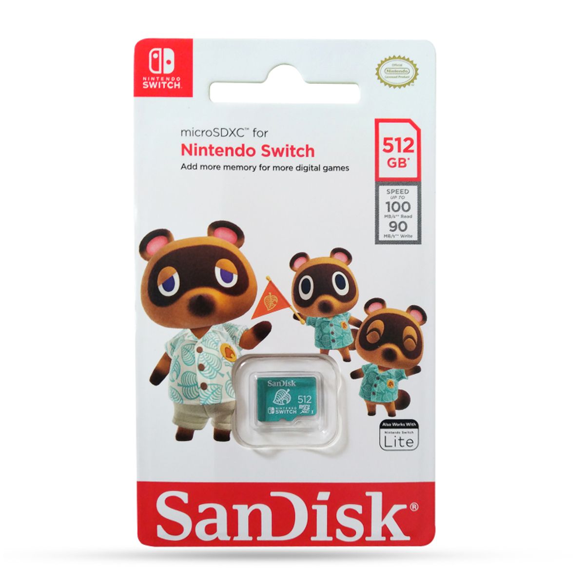 SANDISK - Memoria MicroSDXC 512GB Para Nintendo Switch 100MbS