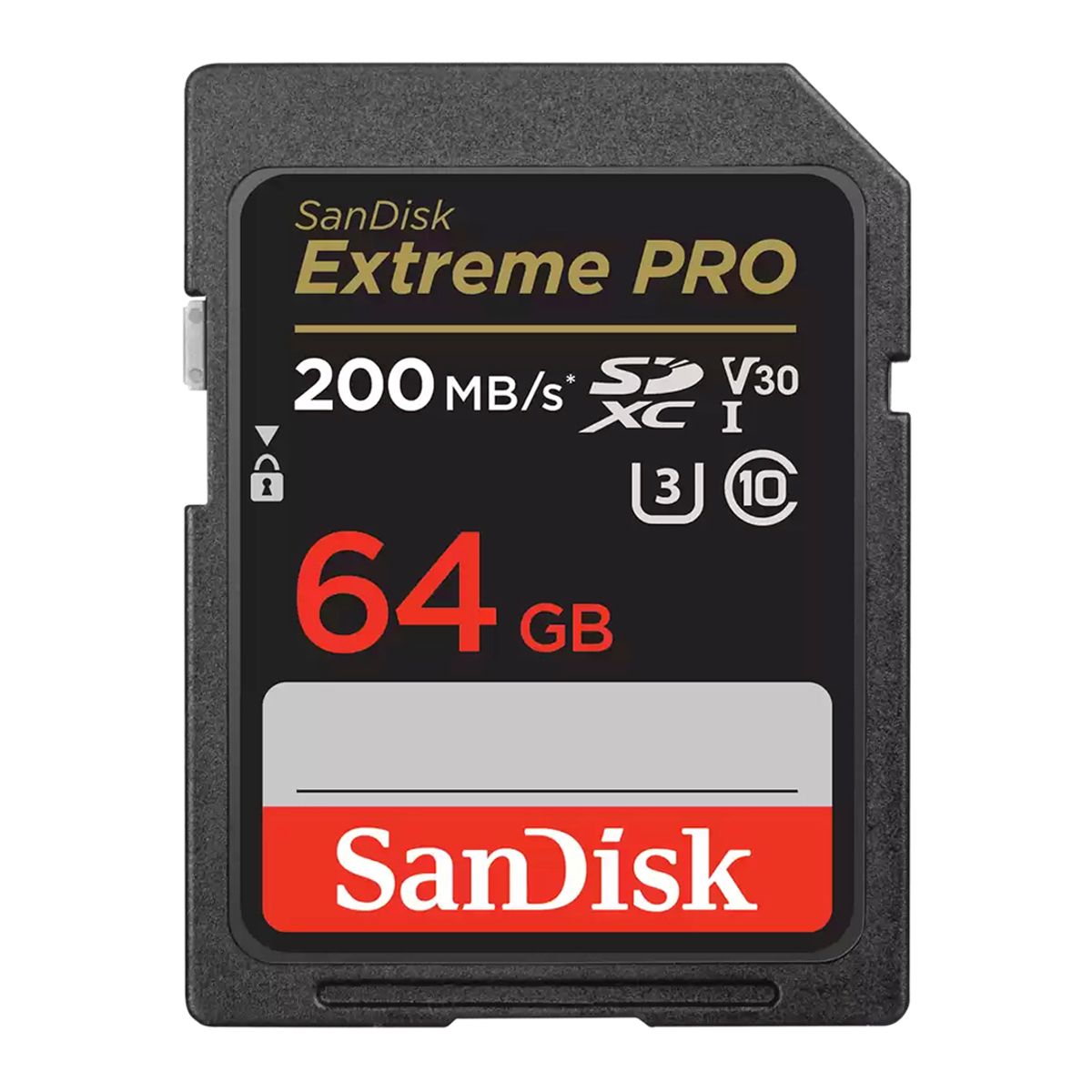 SANDISK - Memoria SD Extreme Pro 64GB 4K UHS-I C10 U3 200MBS