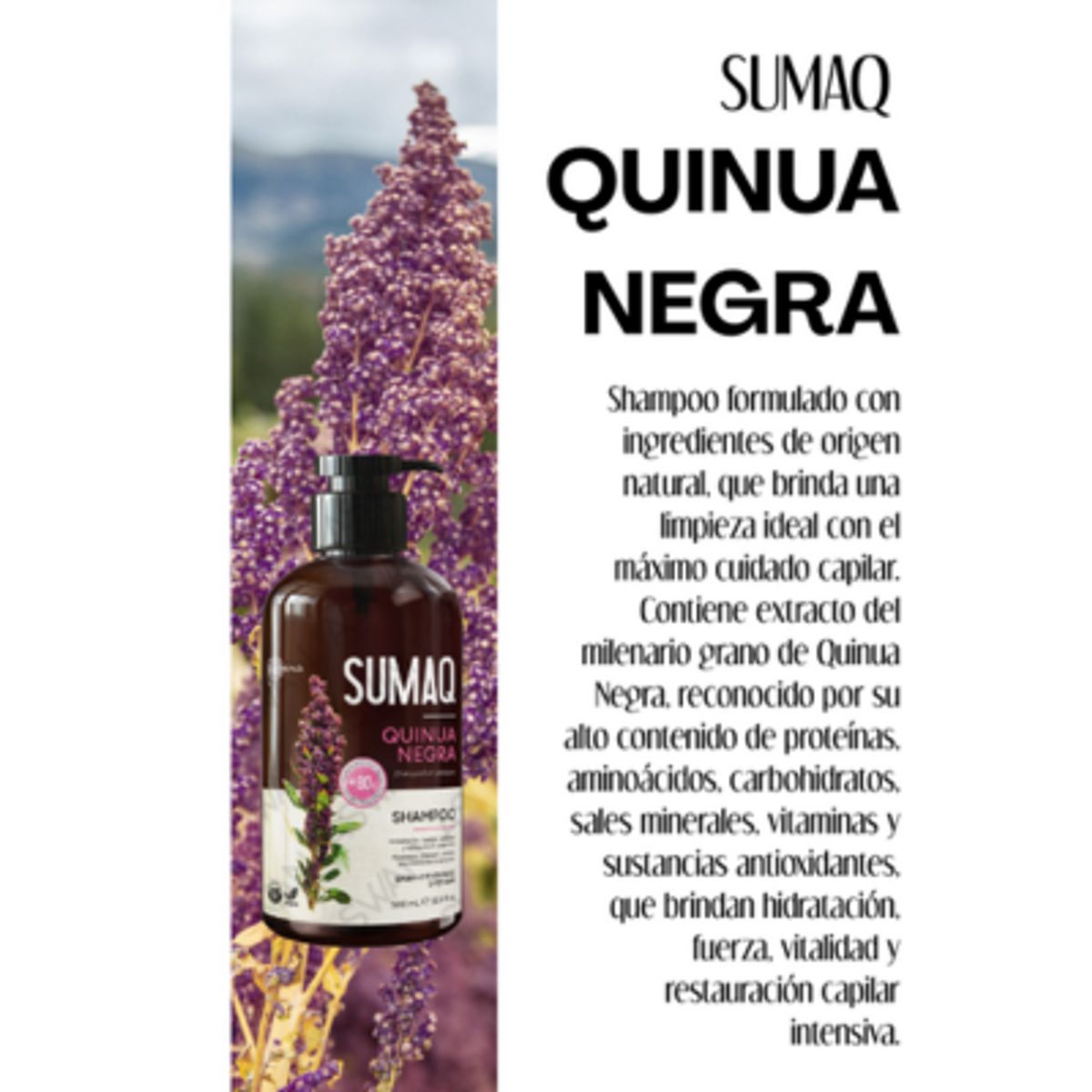 SUMAQ - SHAMPOO QUINUA NEGRA 500ML - SUMAQ