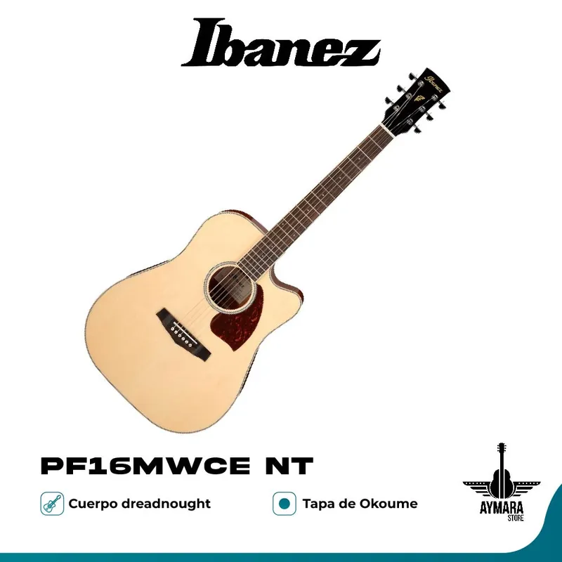 IBANEZ - Ibanez PF16MWCE NT Guitarra Electroacústica Metal