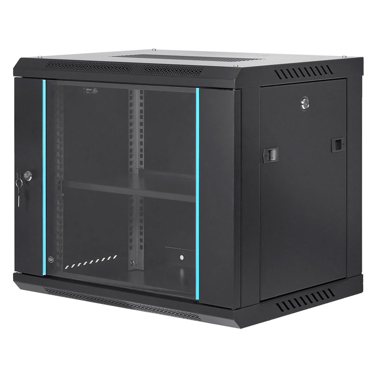 ZKTECO - ZKTECO ZK-R6U-5406A Gabinete de pared 6RU Puerta de vidrio