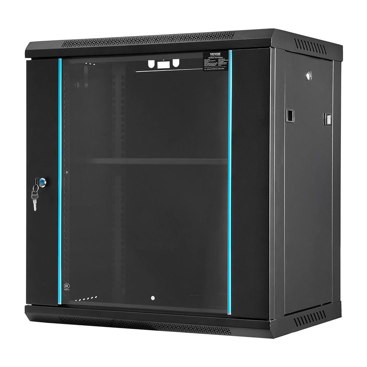 ZKTECO - ZKTECO ZK-R9U-5409A Gabinete de pared 9RU Puerta de vidrio