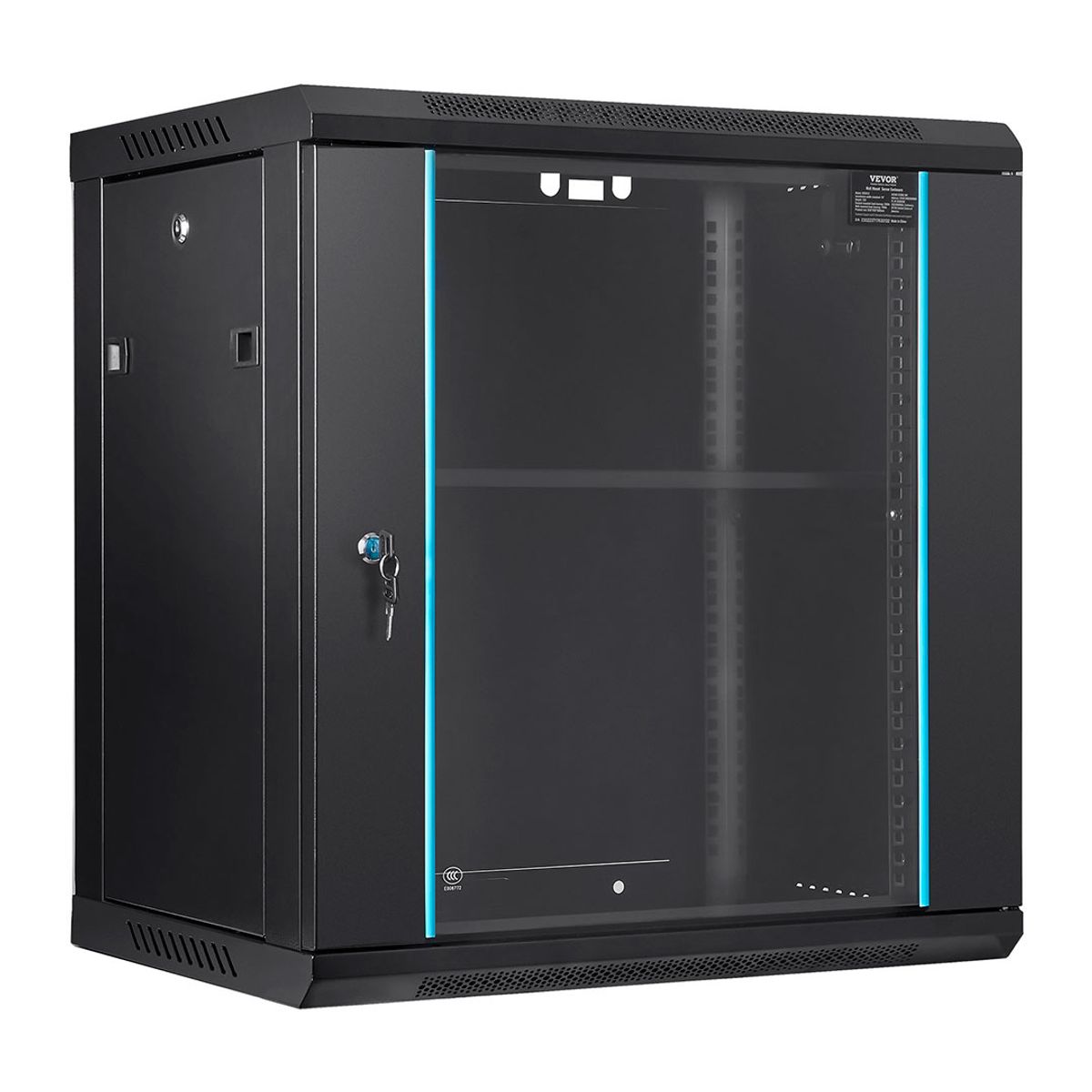 ZKTECO - ZKTECO ZK-R9U-5409A Gabinete de pared 9RU Puerta de vidrio