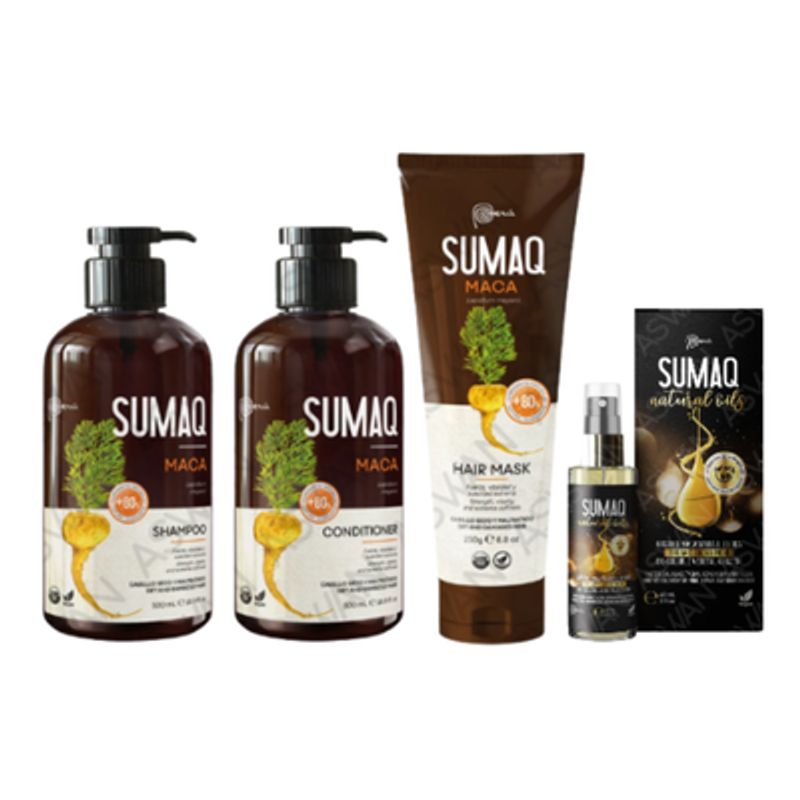 SUMAQ - KIT DE ANCESTRAL MACA - SHAMPOO + ACONDICIONADOR + MASCARILLA + ACEITE - SUMAQ