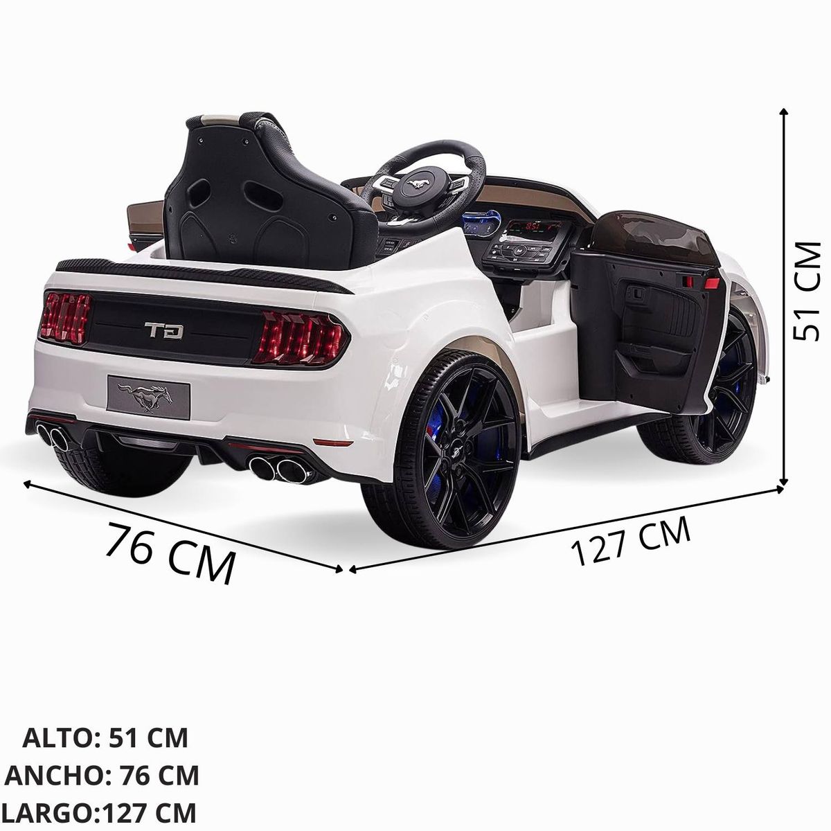 FORD - Autos Batería Ford Mustang GT Bronco Custom de 24 V.