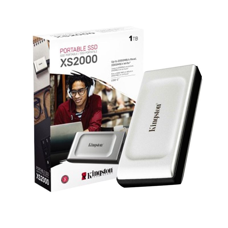 KINGSTON - Disco Solido Externo Xs2000 Portatil Ssd 1tb Velocidad 2000mbS
