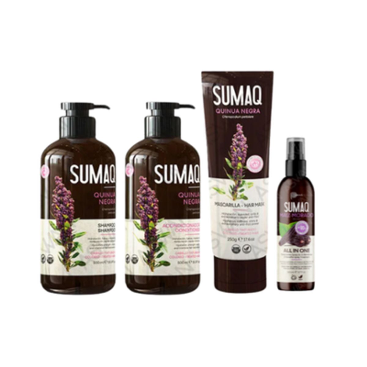SUMAQ - KIT DE QUINUA NEGRA - SHAMPOO + ACONDICIONADOR + MASCARILLA + MAIZ MORADO - SUMAQ