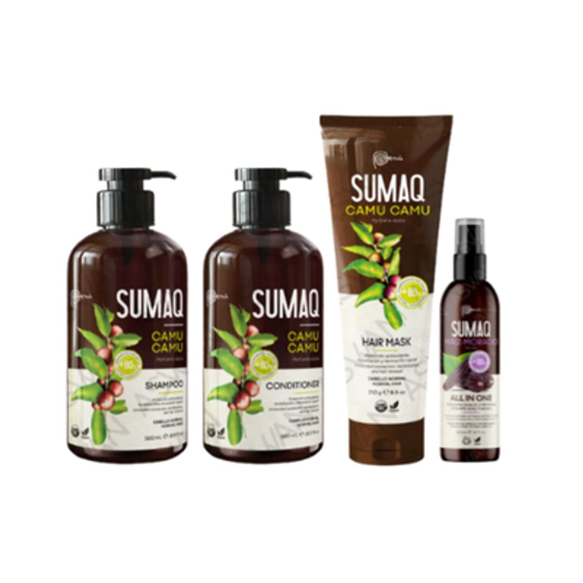 SUMAQ - KIT DE CAMU CAMU - SHAMPOO + ACONDICIONADOR + MASCARILLA + MAIZ MORADO - SUMAQ