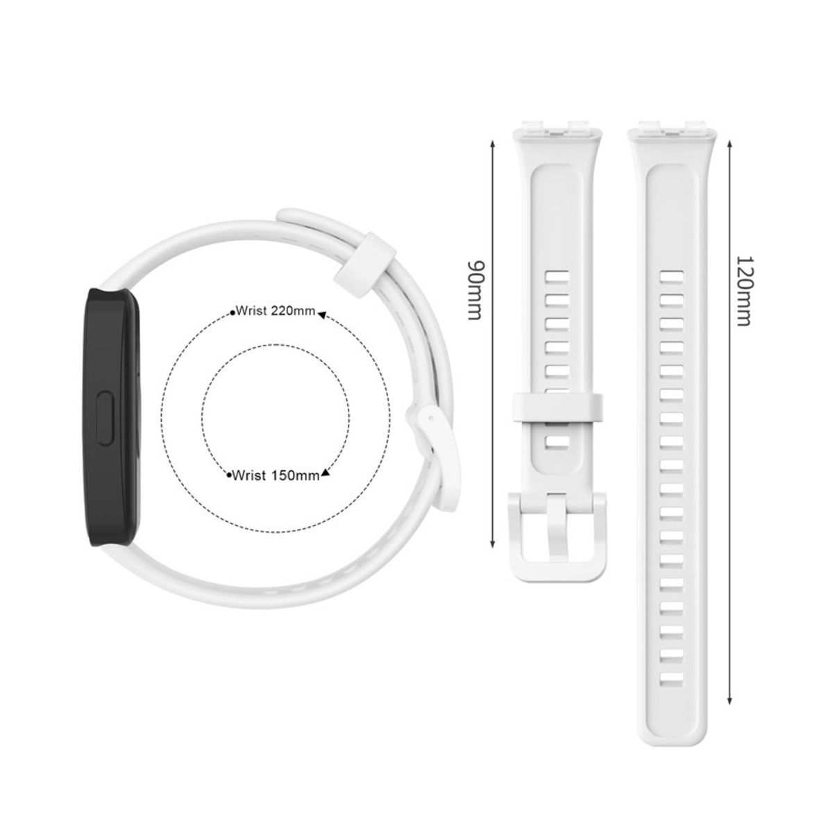 GENERICO - Correa Silicona Para Huawei Band 8 - Blanco