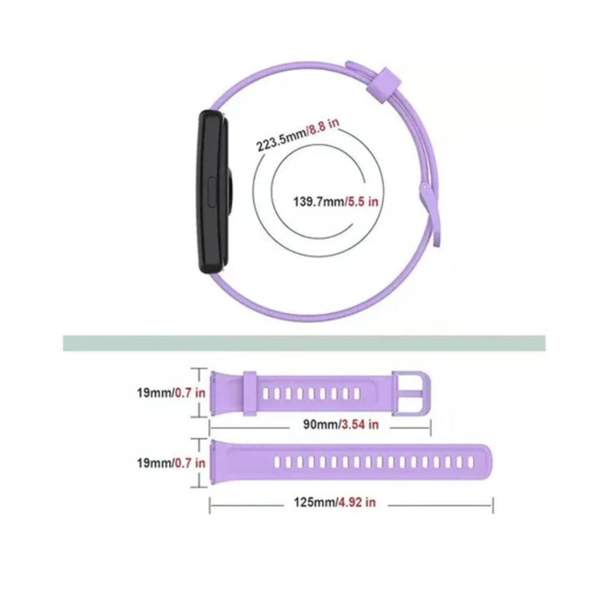 GENERICO - Correa Silicona Para Huawei Band 9 - Lila