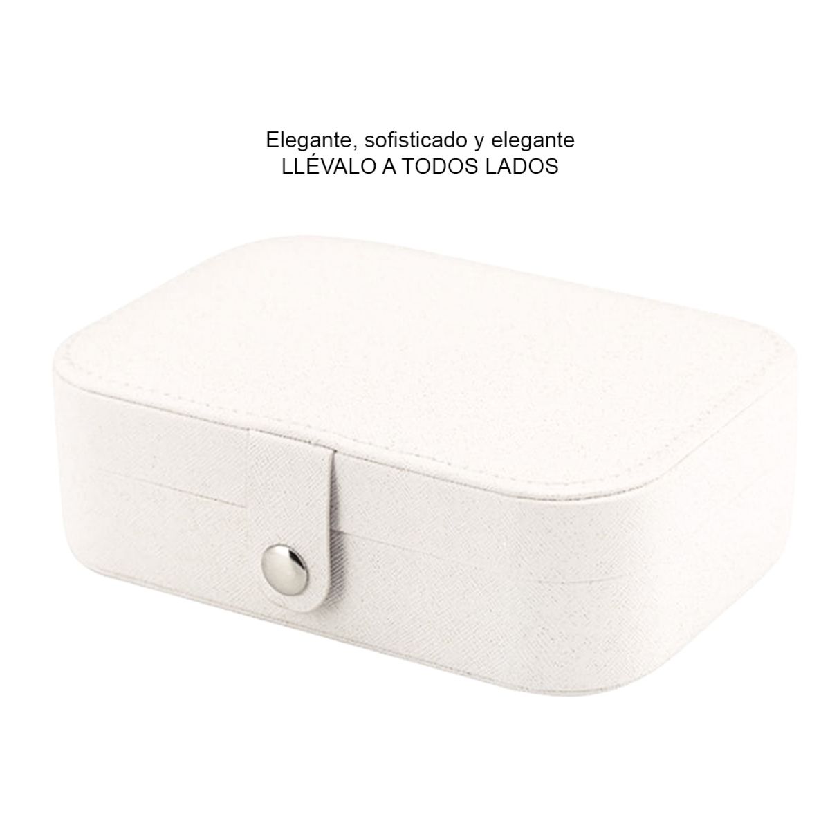 GENERICO - Maletín Estuche Organizador Joyero De Viaje Collar Aretes Anillos Blanco + Maletín Estuche Organizador Joyero De Viaje Collar Aretes Anillos Rosado