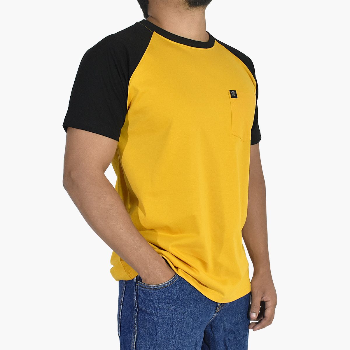 YONISTERS CLOTHING - Polo Ranglan de Algodón con Bolsillo Yonisters Clothing Amarillo Posh