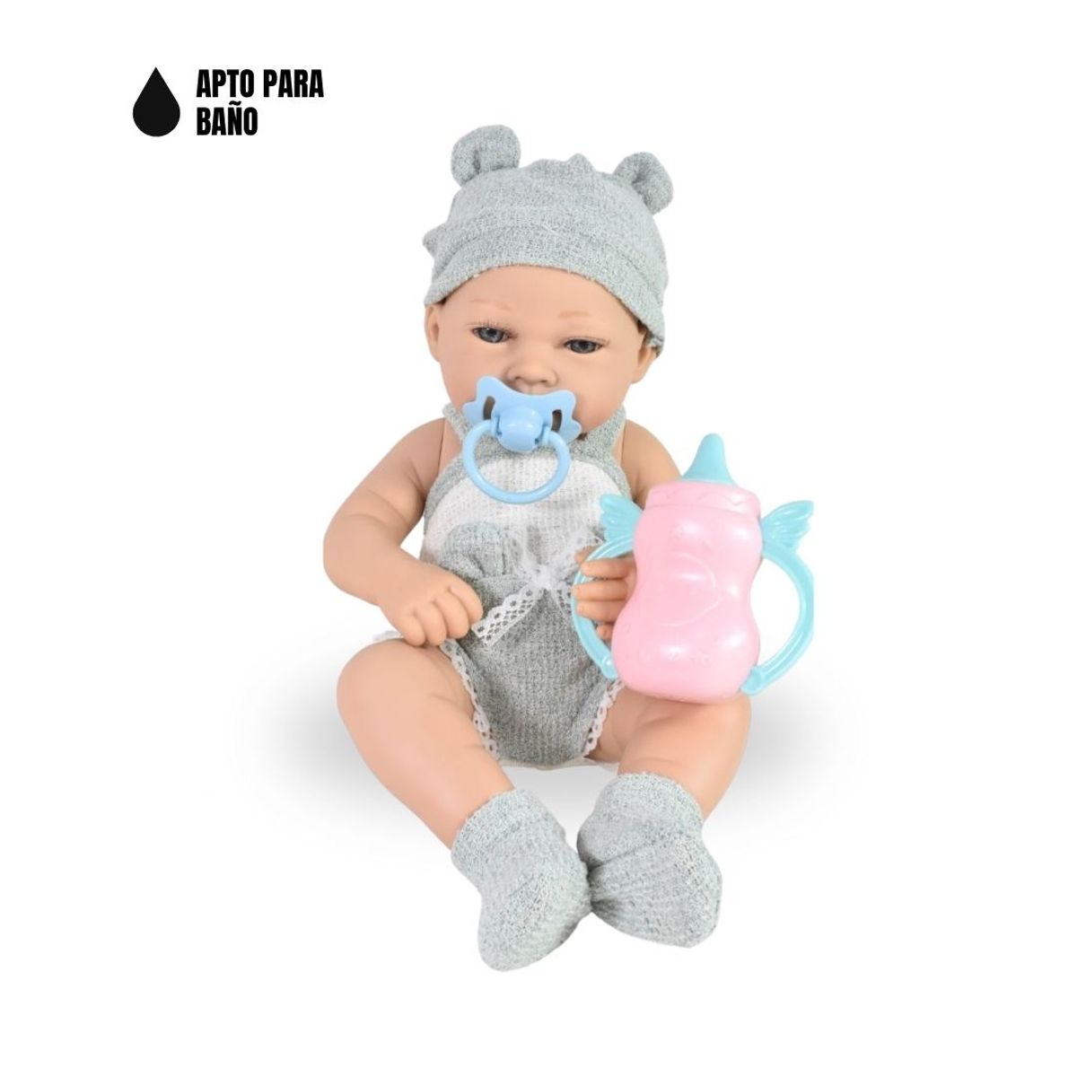 GENERICO - Juguete Muñeca Bebé de Goma Realista 40cm