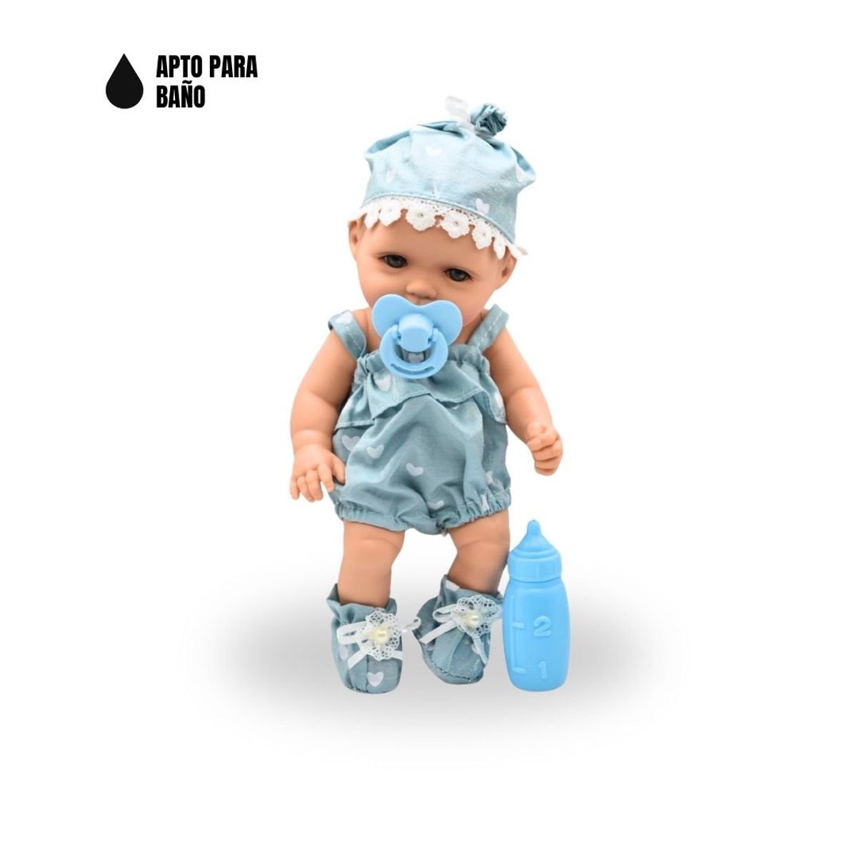 GENERICO - Juguete Muñeca Bebé de Goma Realista 25cm