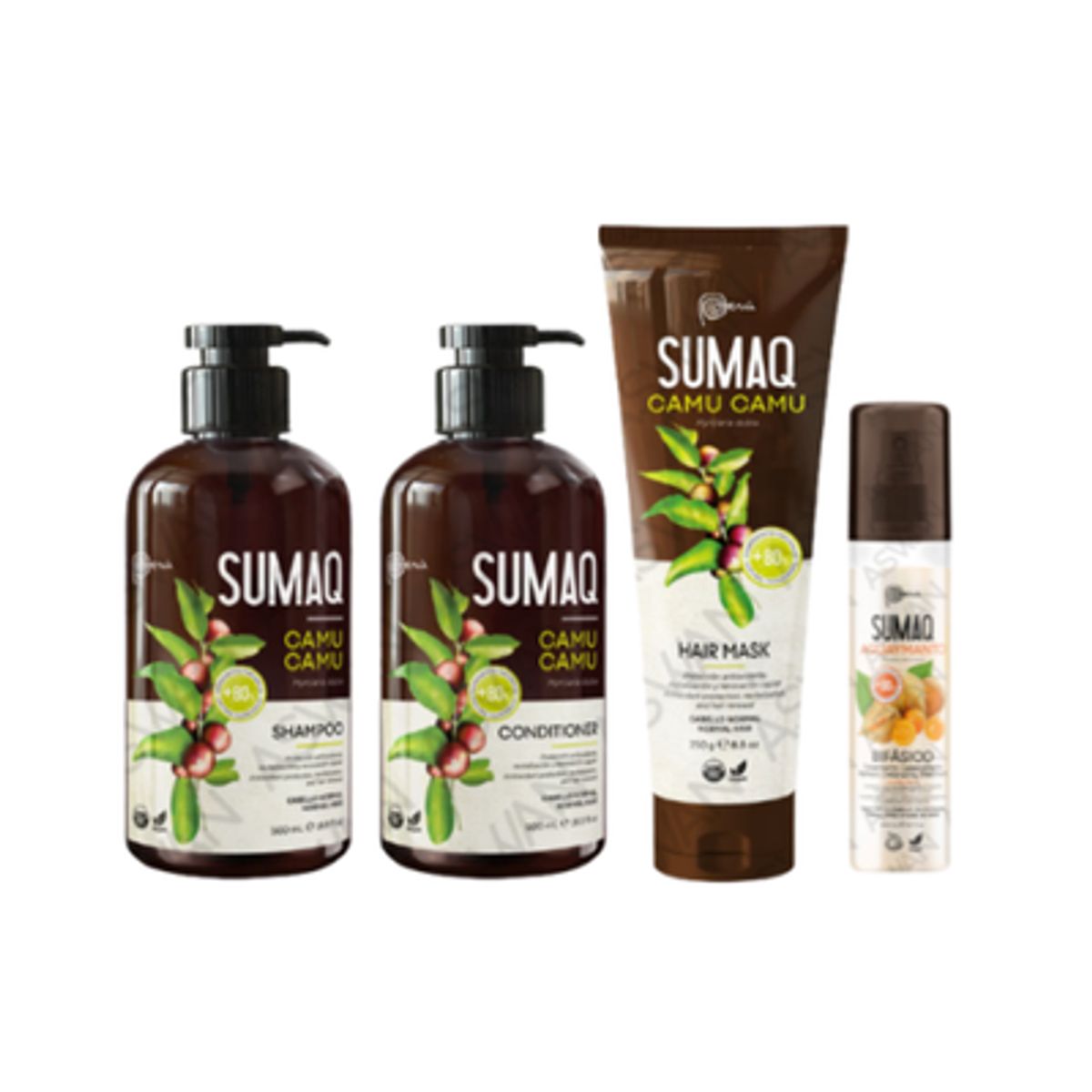 SUMAQ - KIT DE CAMU CAMU - SHAMPOO + ACONDICIONADOR + MASCARILLA + BIFASICO - SUMAQ