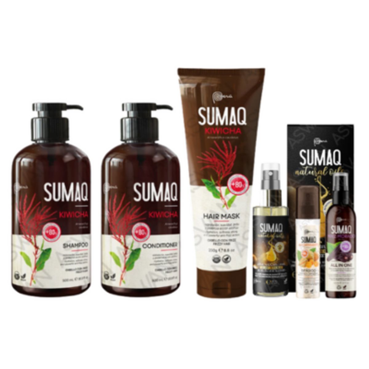 SUMAQ - KIT DE KIWICHA - SHAMPOO + ACONDICIONADOR + MASCARILLA + ACEITE + BIFASICO + MAIZ MORADO - SUMAQ