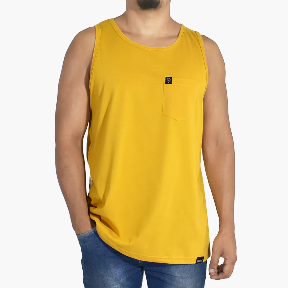 YONISTERS CLOTHING - Bividi con Bolsillo Básico de Algodón Yonisters Clothing Amarillo Posh