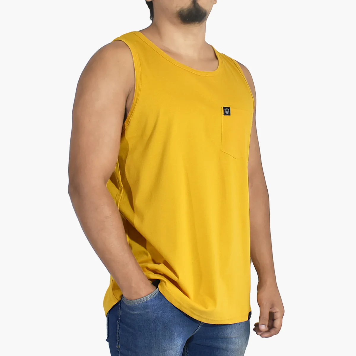 YONISTERS CLOTHING - Bividi con Bolsillo Básico de Algodón Yonisters Clothing Amarillo Posh