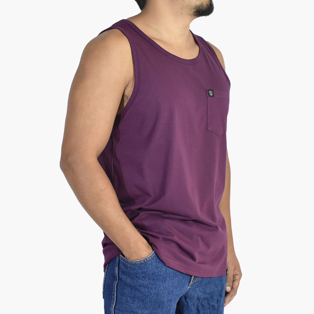 YONISTERS CLOTHING - Bividi con Bolsillo Básico de Algodón Yonisters Clothing Vino