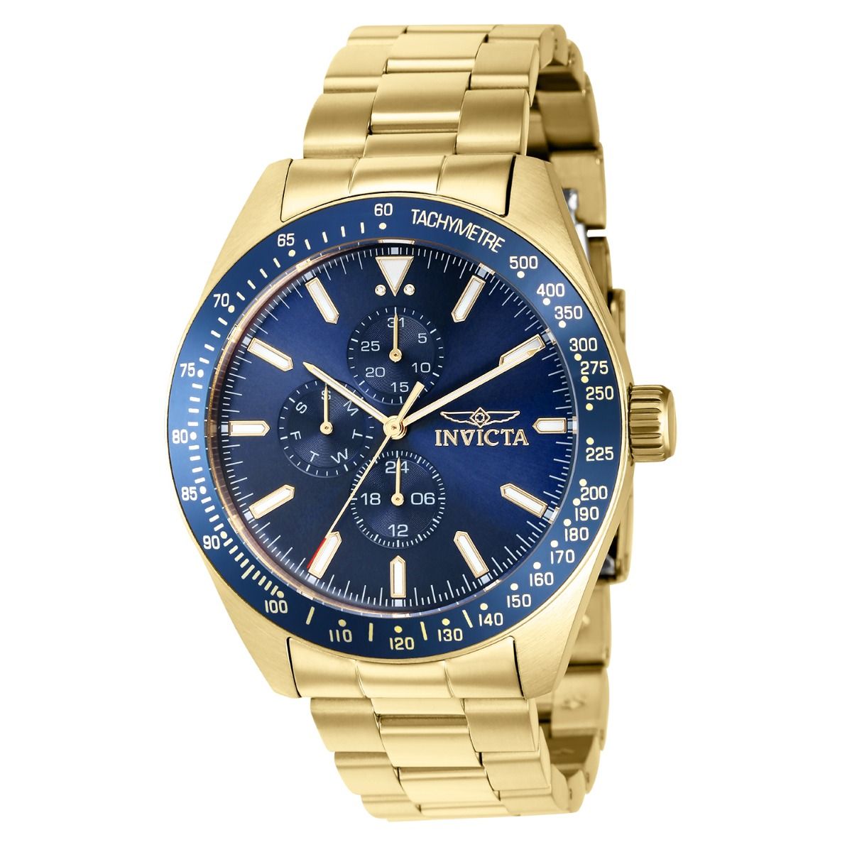INVICTA - Reloj Invicta Aviator Storm para hombre - 45 mm, dorado (38967)