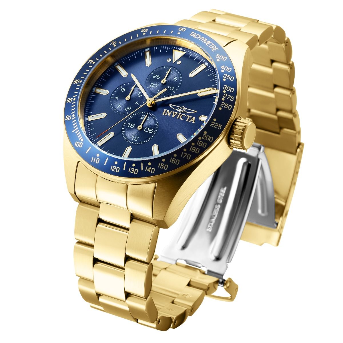 INVICTA - Reloj Invicta Aviator Storm para hombre - 45 mm, dorado (38967)
