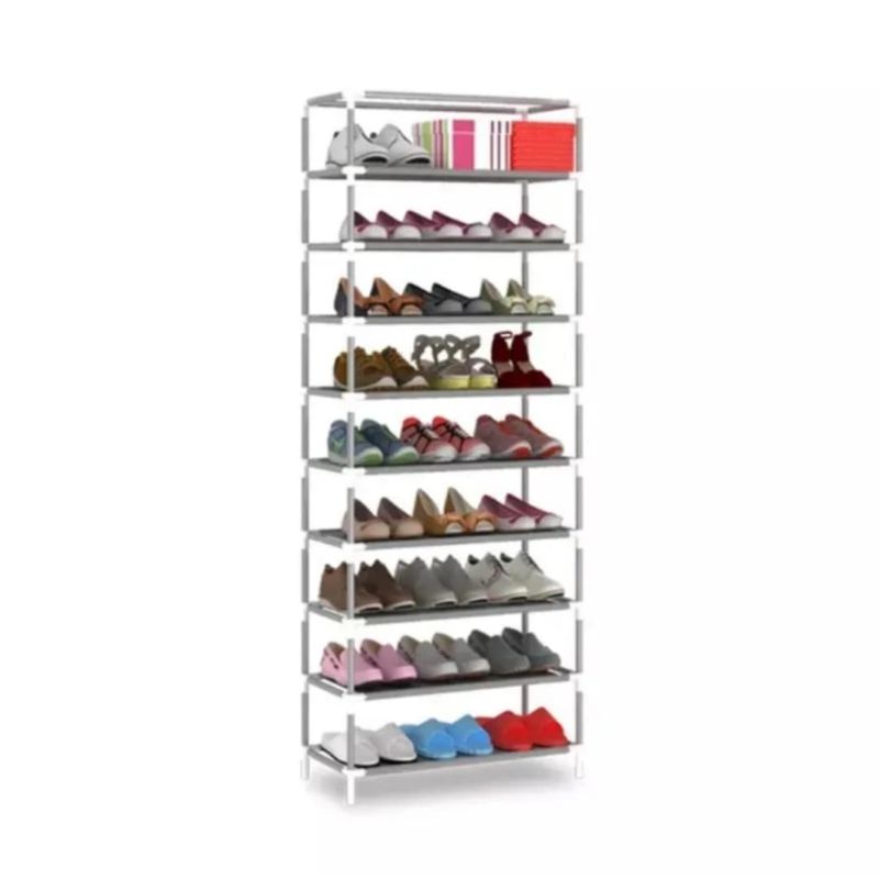 GENERICO - Organizador de Zapatos de 9 Niveles Zapatera Gris