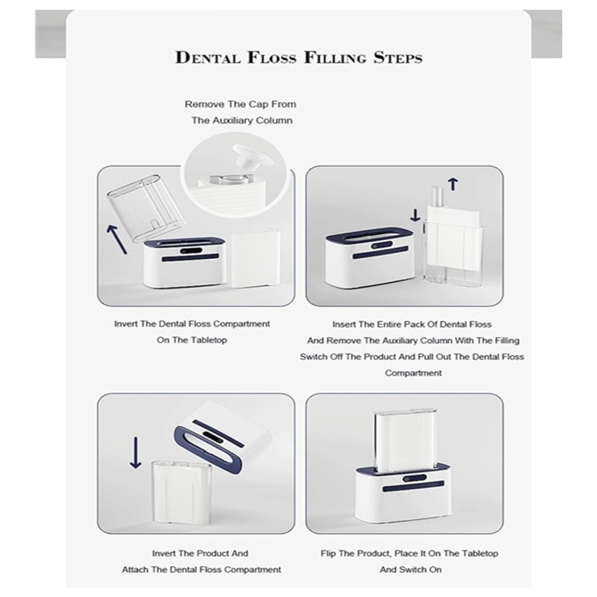GENERICO - Dispensador de hilo dental eléctrico con sensor inteligente