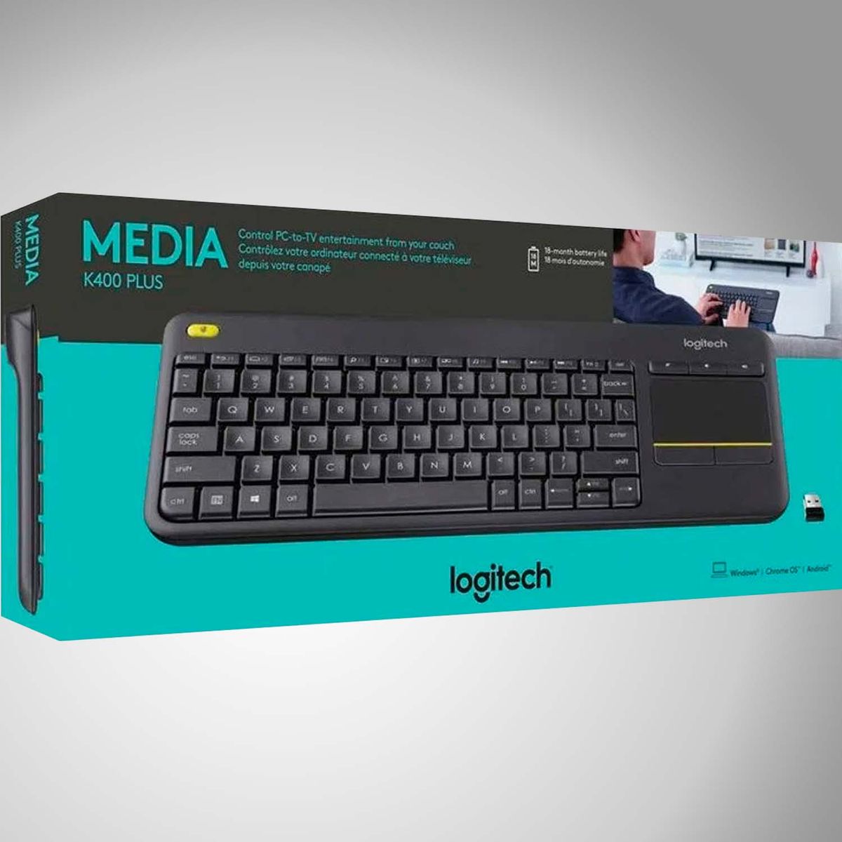 LOGITECH - Teclado K400 Inalambrico Touchpad incluido