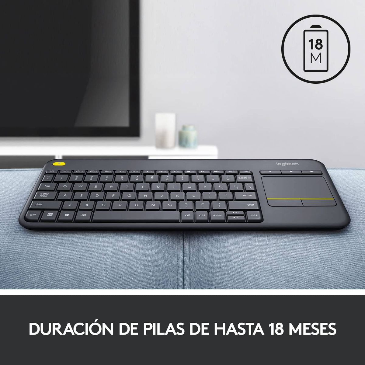 LOGITECH - Teclado K400 Inalambrico Touchpad incluido