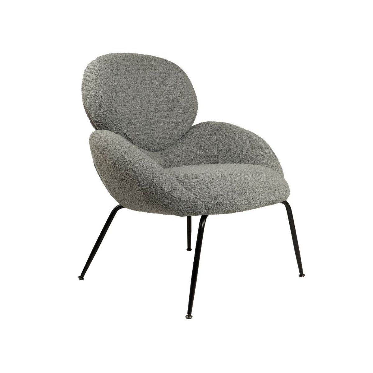 NIHM - Butaca De Metal Y Tela Maak Gris