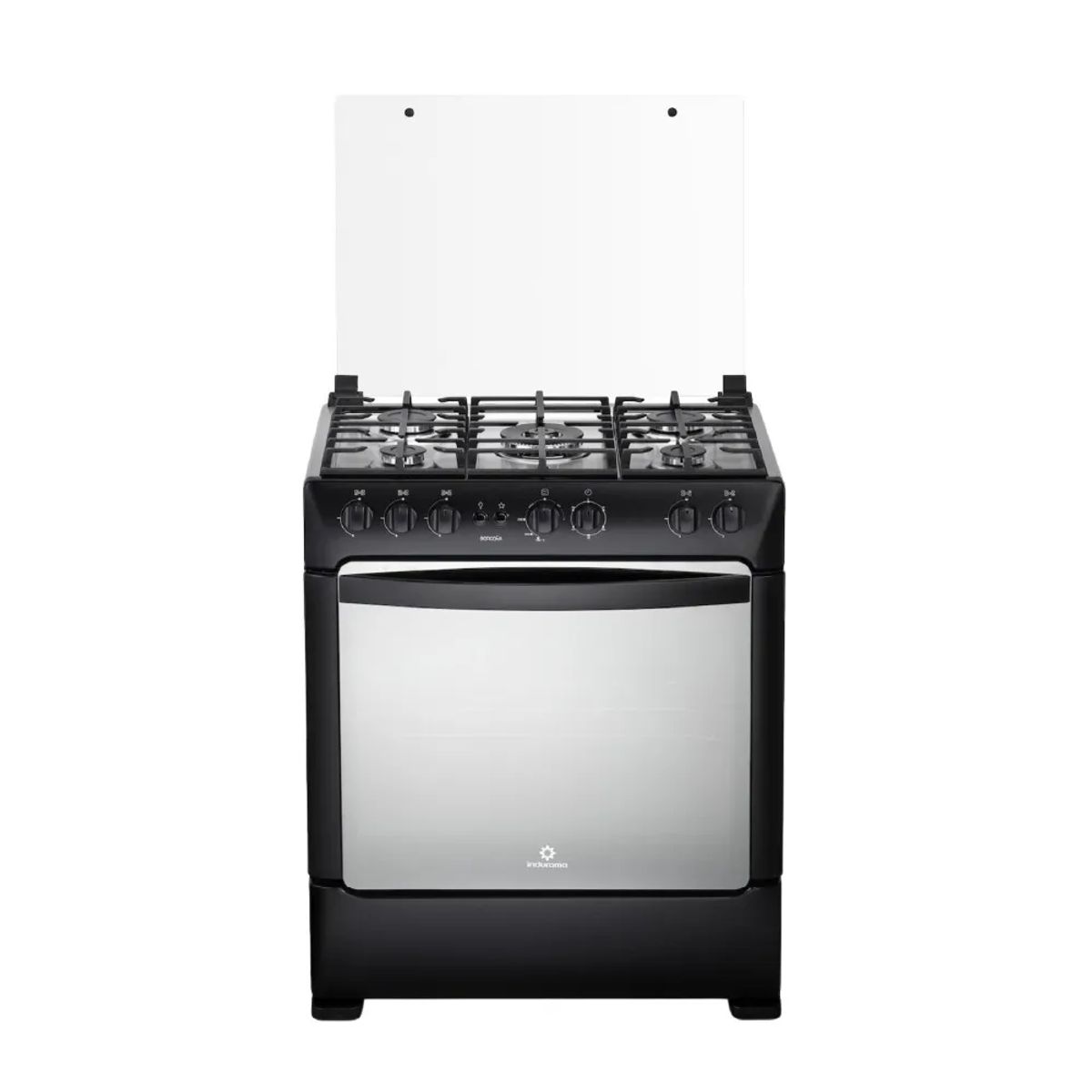 INDURAMA - Cocina de pie 5 Quemadores Negro Indurama BORGOÑA ZAFIRO