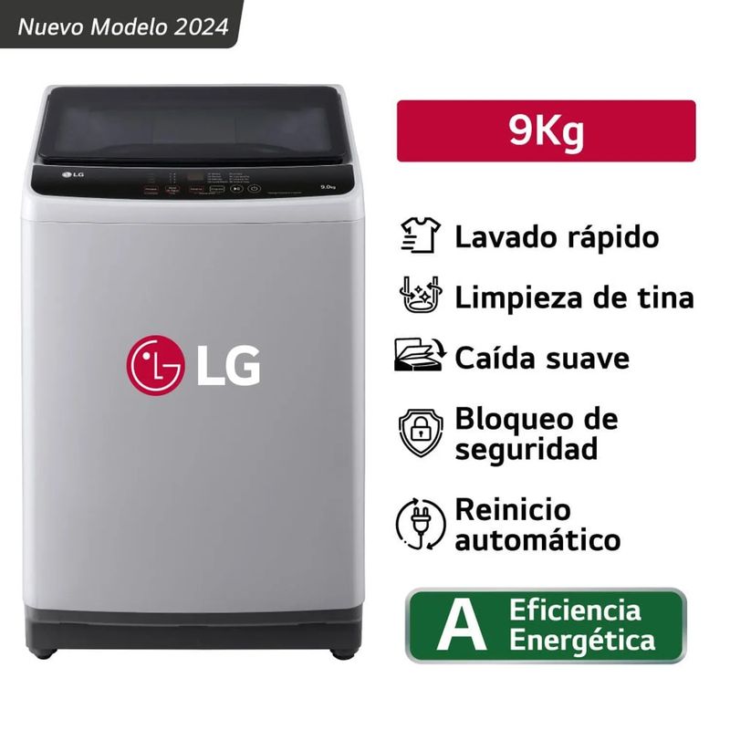 LG - Lavadora WT9GL 9 Kg Lavado Rápido Carga Superior LG