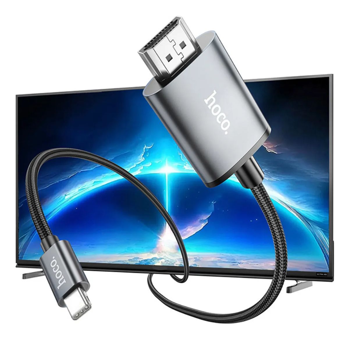 HOCO - Cable Tipo C a HDTV 4K 1 Metro Adaptador Tablets USB-C