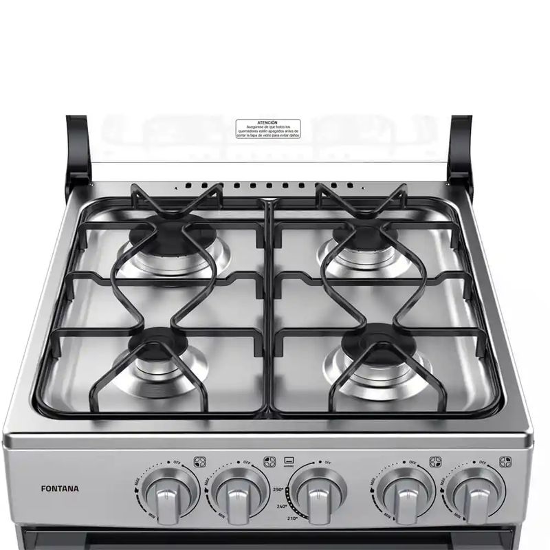 INDURAMA - Cocina a Gas 4 Quemadores Gris Indurama FONTANA SPAZIO 3