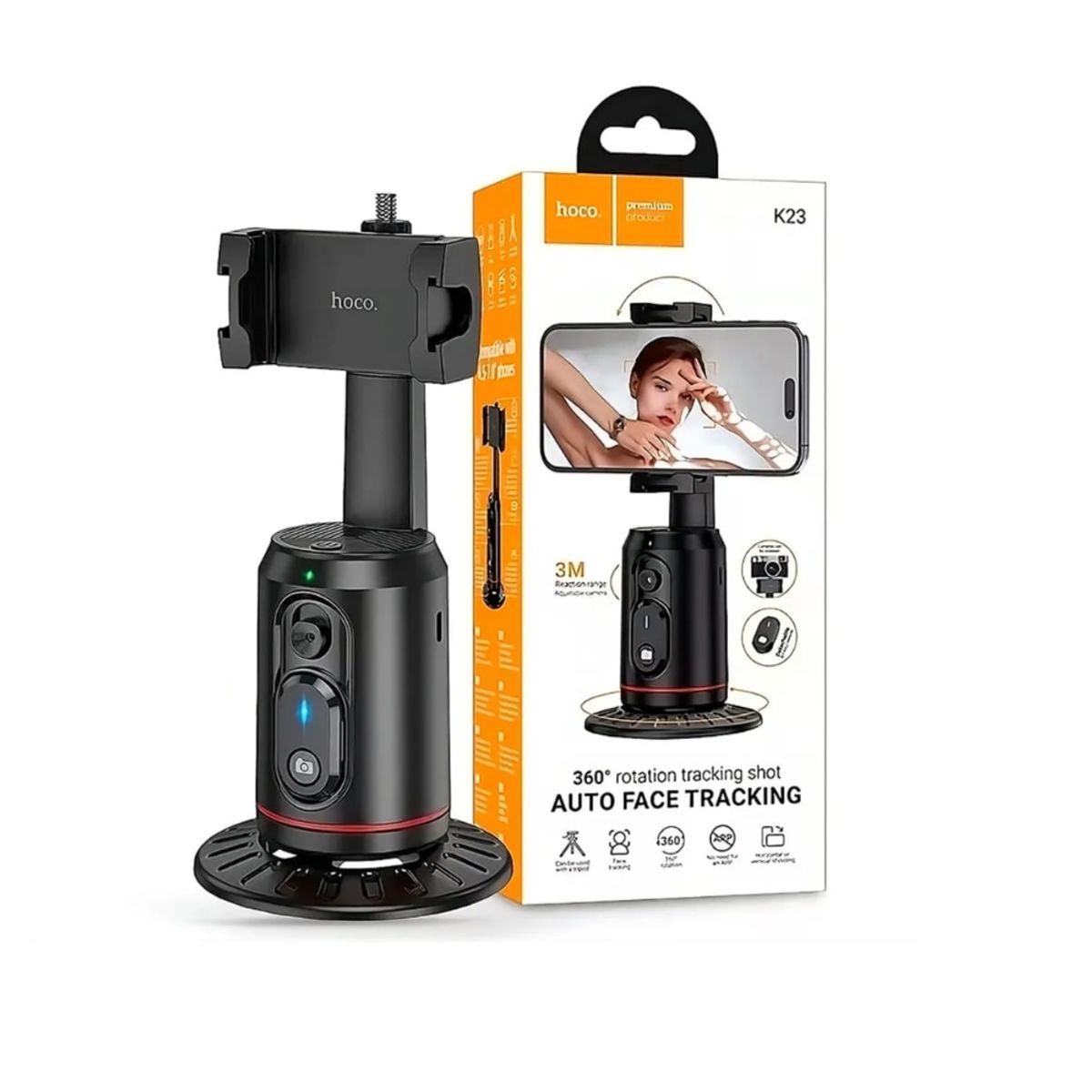 HOCO - Tripode HOCO con Seguimiento Facial Inteligente Control Remoto Bluetooth para Creadores Live Streaming