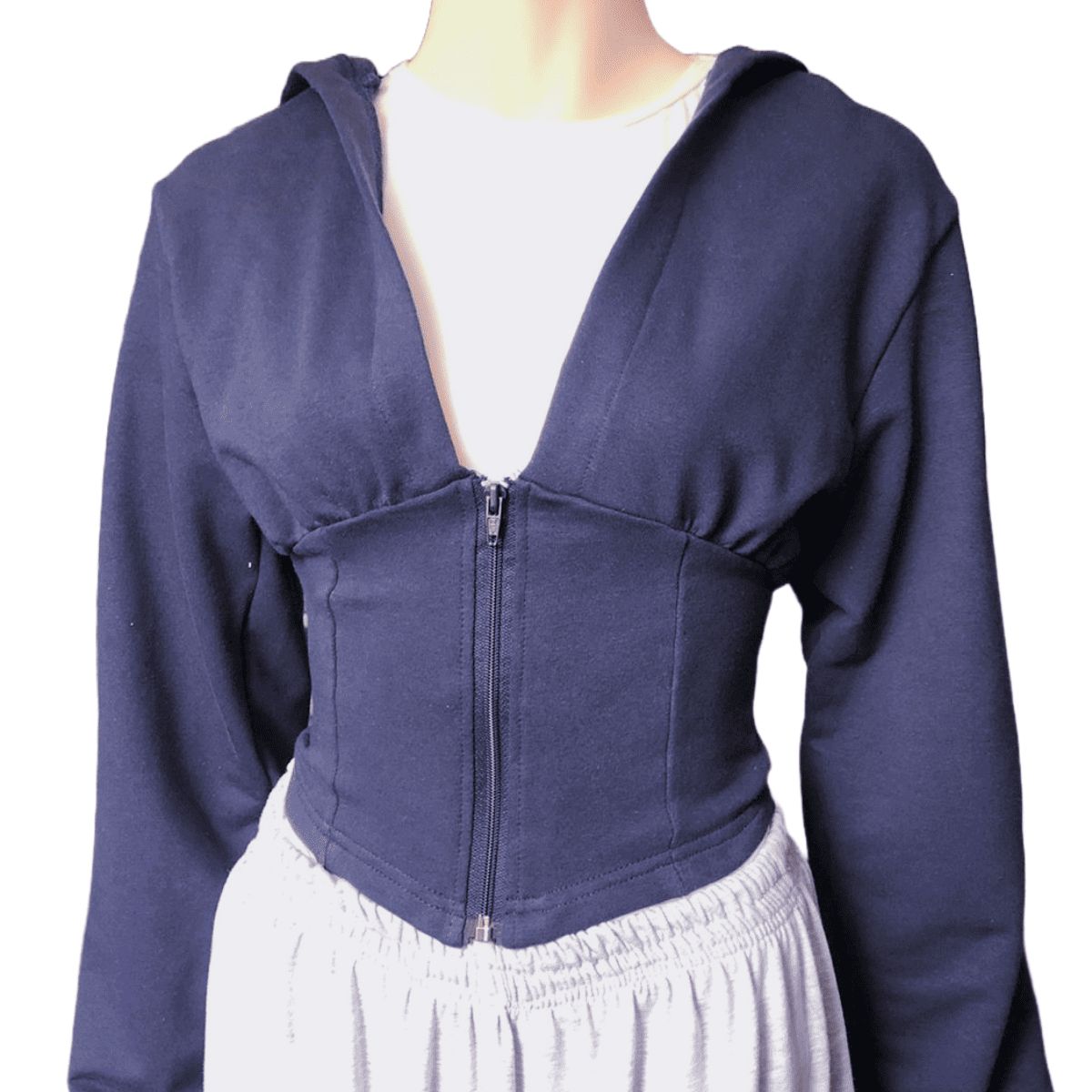 GENERICO - Polera Algodón Cintura Estilo Corsé