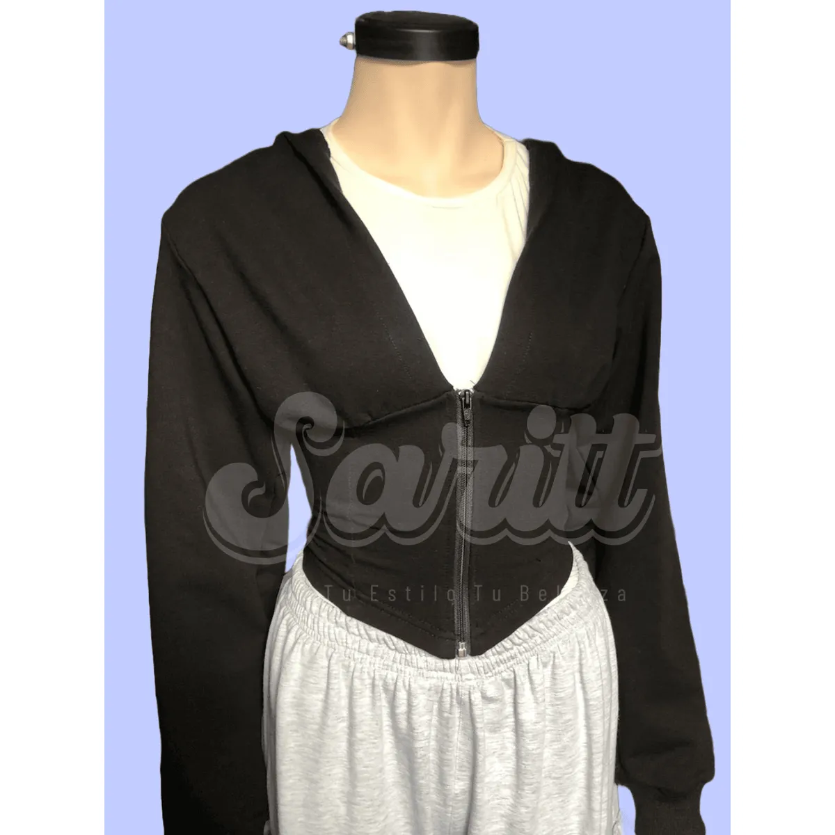 GENERICO - Polera Algodón Cintura Estilo Corsé