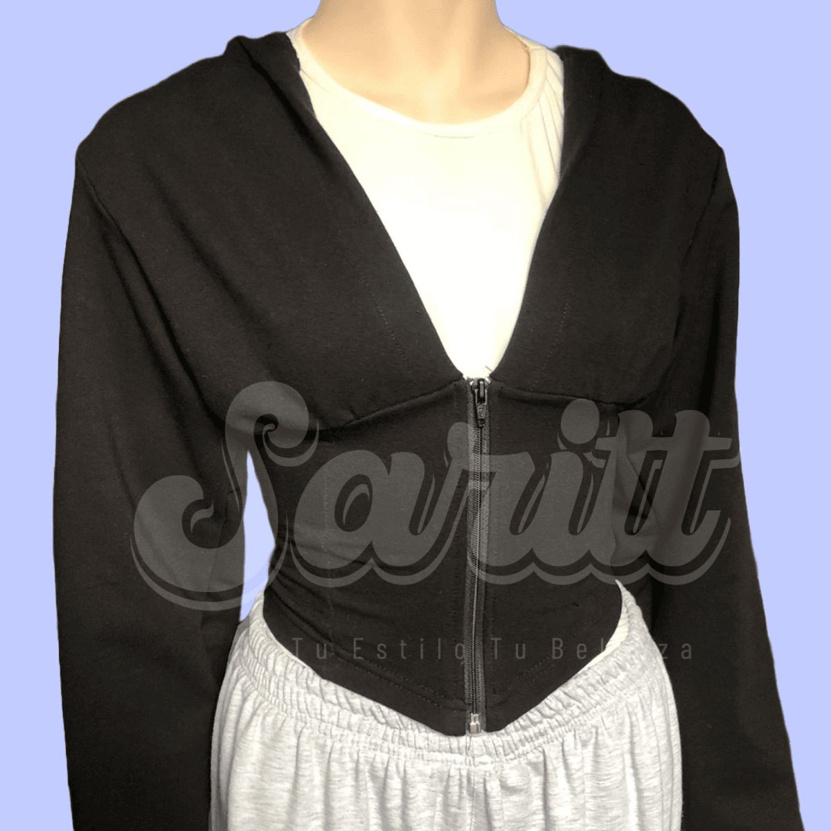 GENERICO - Polera Algodón Cintura Estilo Corsé