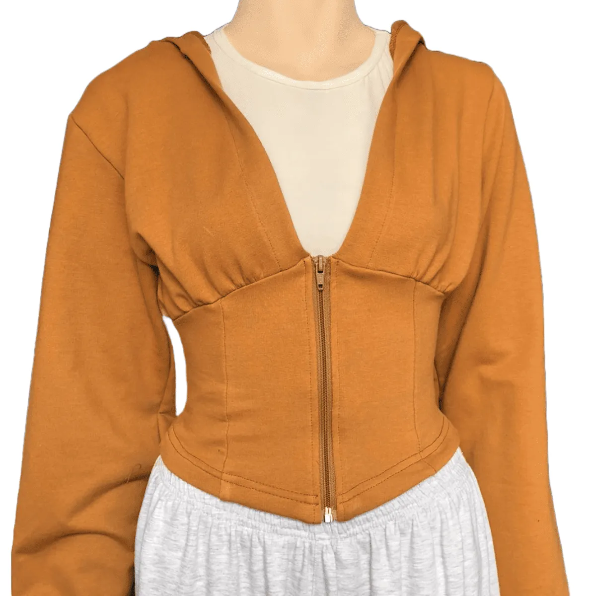 GENERICO - Polera Algodón Cintura Estilo Corsé