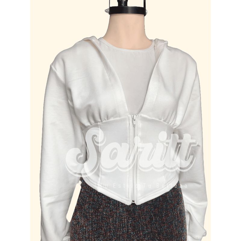 GENERICO - Polera Algodón Cintura Estilo Corsé