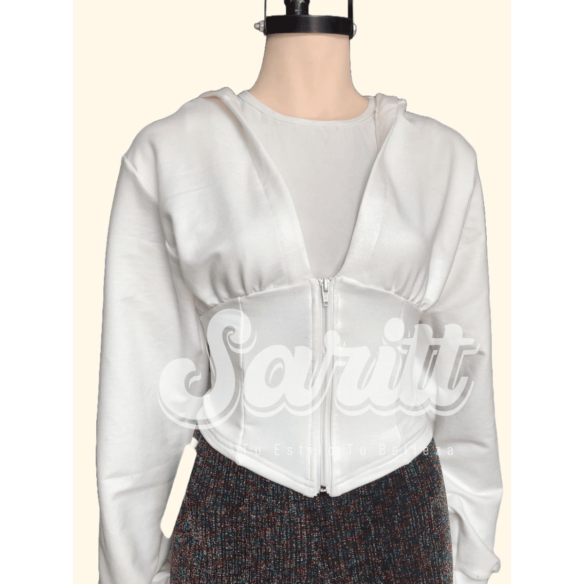 GENERICO - Polera Algodón Cintura Estilo Corsé