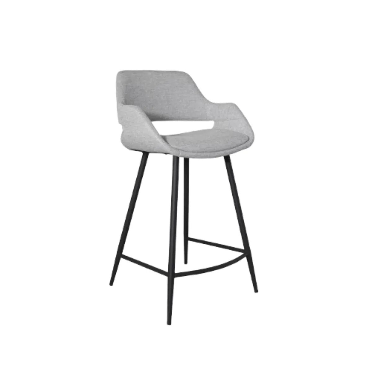 NIHM - Silla Bar de Metal Crush Gris Claro 75 cm