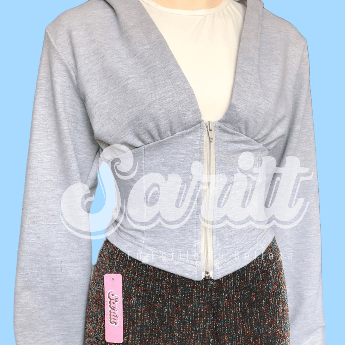 GENERICO - Polera Algodón Cintura Estilo Corsé