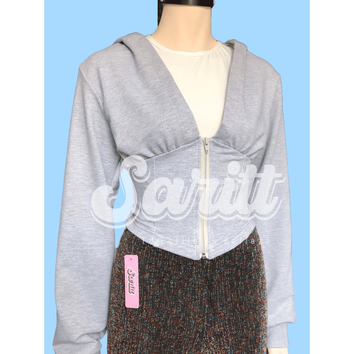 GENERICO - Polera Algodón Cintura Estilo Corsé